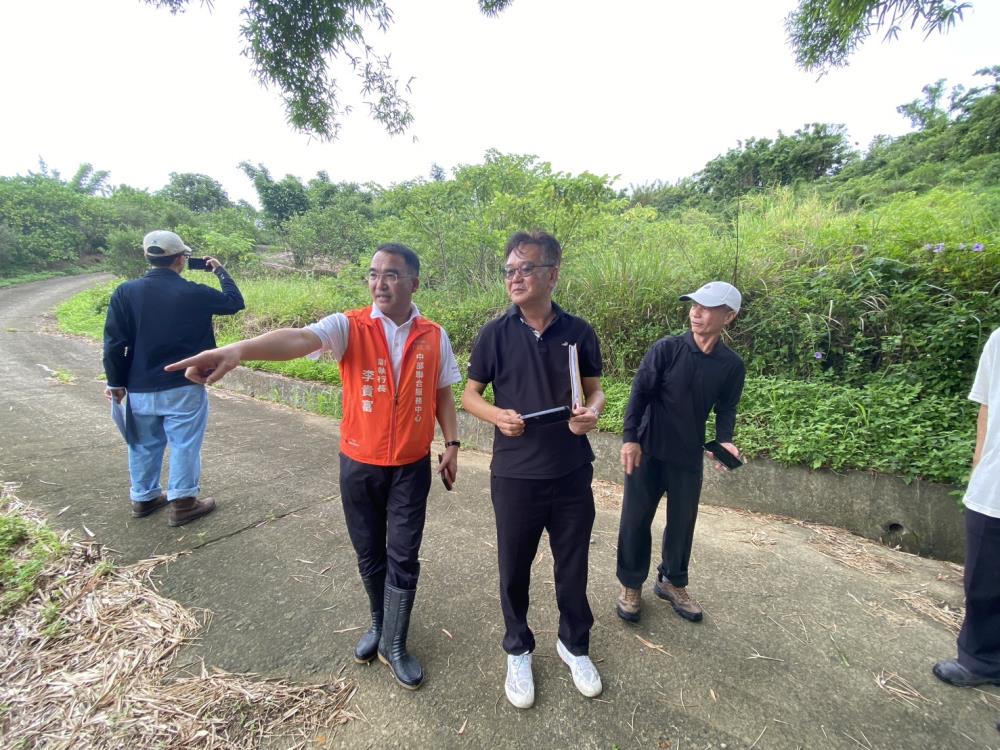 2026年6月8日李副執行長出席農村水保署苗栗縣頭份市慶華段312地號野溪治理設計說明會，共3張圖片