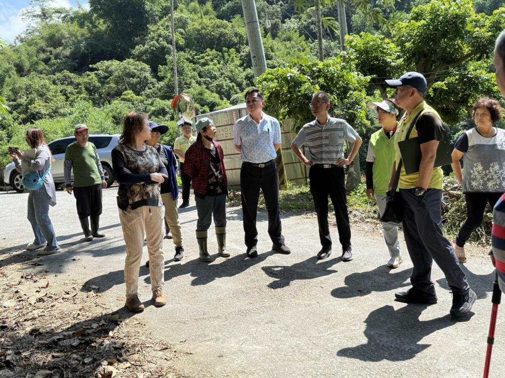 2026年6月22日陳錦倫執行長出席南投縣集集鎮北隘寮段農路改善水保測設，共3張圖片