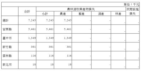 縣市受損情形